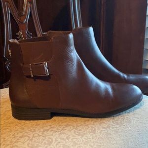 Alex Marie Booties! Brown leather with gold detail